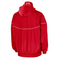 Chicago Bulls Courtside Windrunner Woven Half-Zip Hooded Jacket - Red for sale