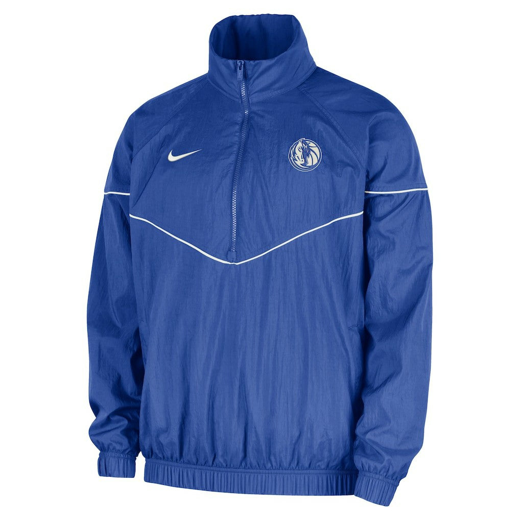 Dallas Mavericks Courtside Windrunner Woven Half-Zip Hooded Jacket sale - Blue shop