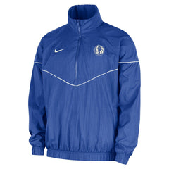 Dallas Mavericks Courtside Windrunner Woven Half-Zip Hooded Jacket sale - Blue shop