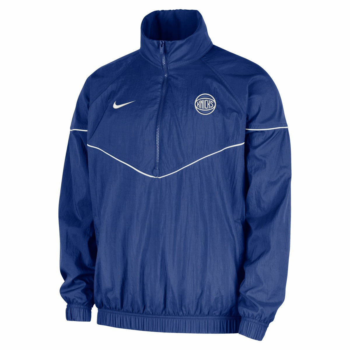 New York Knicks Courtside Windrunner Woven Half-Zip Hooded Jacket - Blue for sale