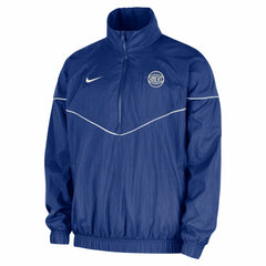 New York Knicks Courtside Windrunner Woven Half-Zip Hooded Jacket - Blue for sale