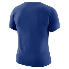 Golden State Warriors Women's Courtside Modest Cropped Tri-Blend T-Shirt sale - Royal for sale