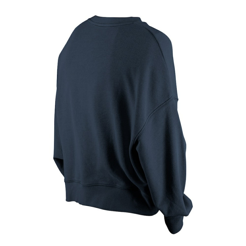 New York Yankees Women's Boxy Mineral Wash Dolmen Sleeve Cropped Sweatshirt Navy