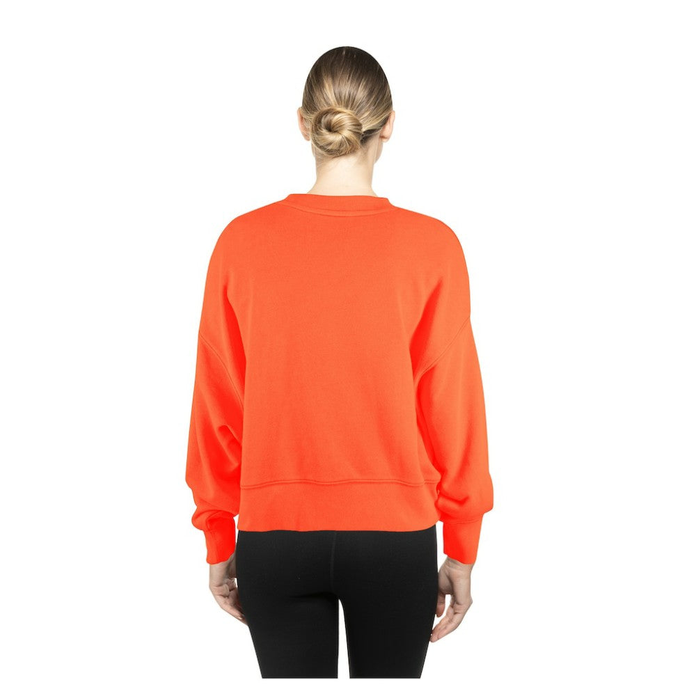San Francisco Giants Women's Boxy Mineral Wash Dolmen Sleeve Cropped Sweatshirt Orange