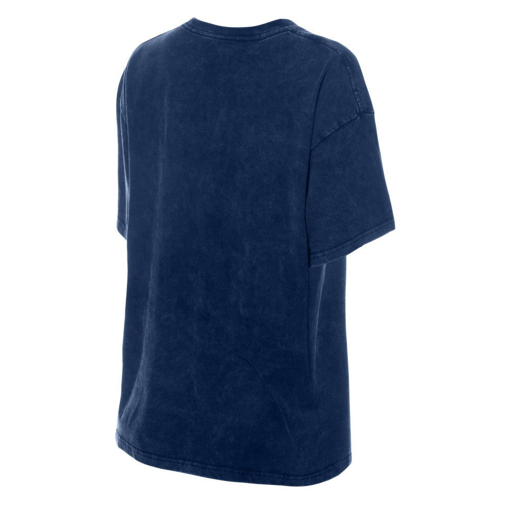 Cleveland Guardians Women's Mineral Wash Oversized T-Shirt Navy