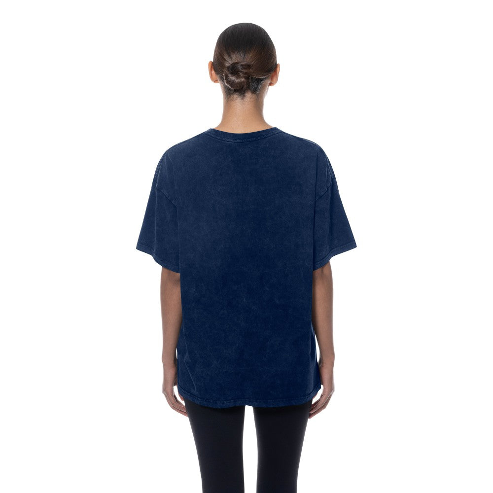 Cleveland Guardians Women's Mineral Wash Oversized T-Shirt Navy