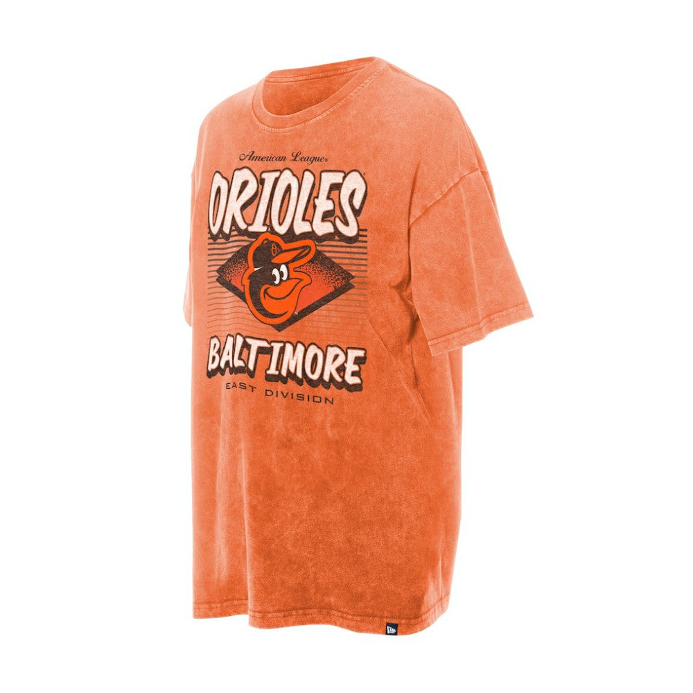 Baltimore Orioles Women's Mineral Wash Oversized T-Shirt Orange