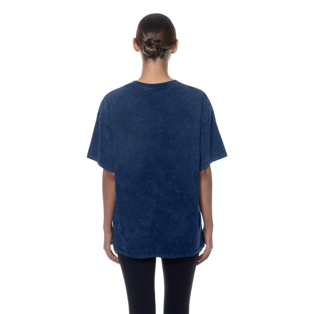 Atlanta Braves Women's Mineral Wash Oversized T-Shirt Navy