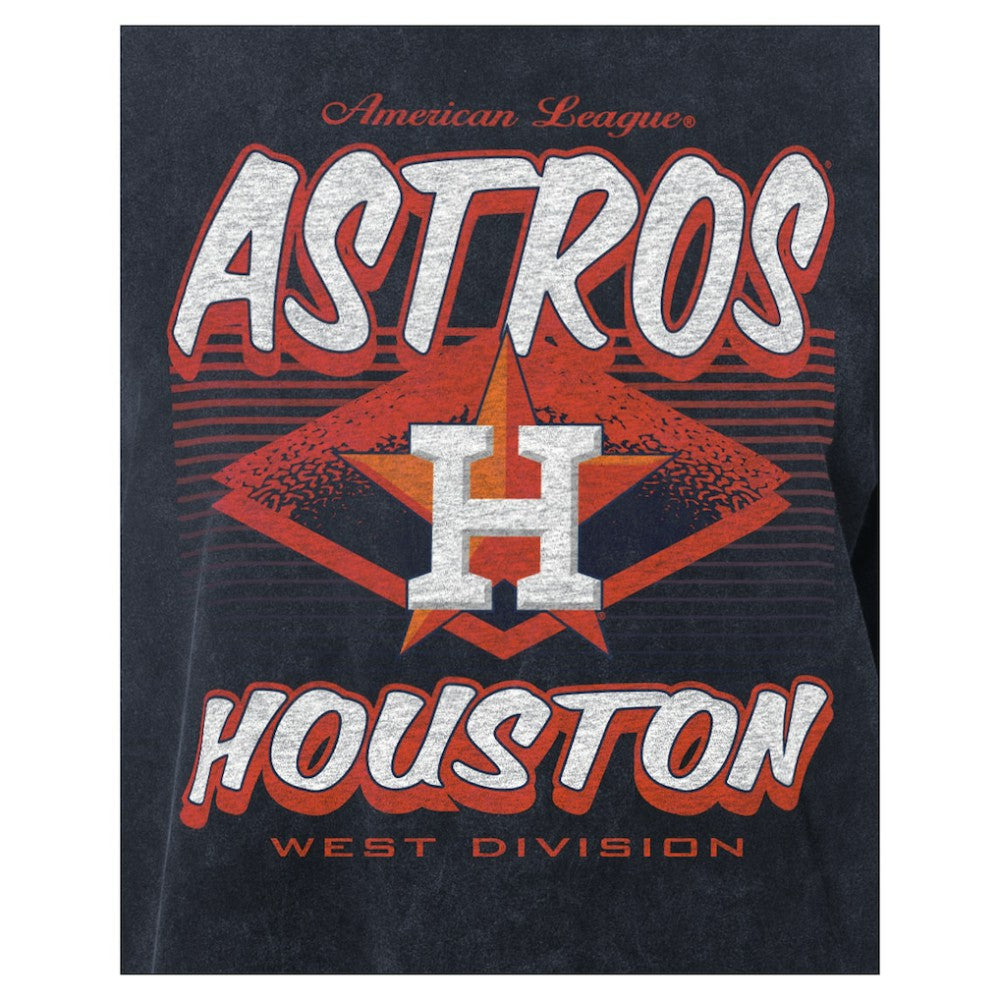 Houston Astros Women's Mineral Wash Oversized T-Shirt Navy