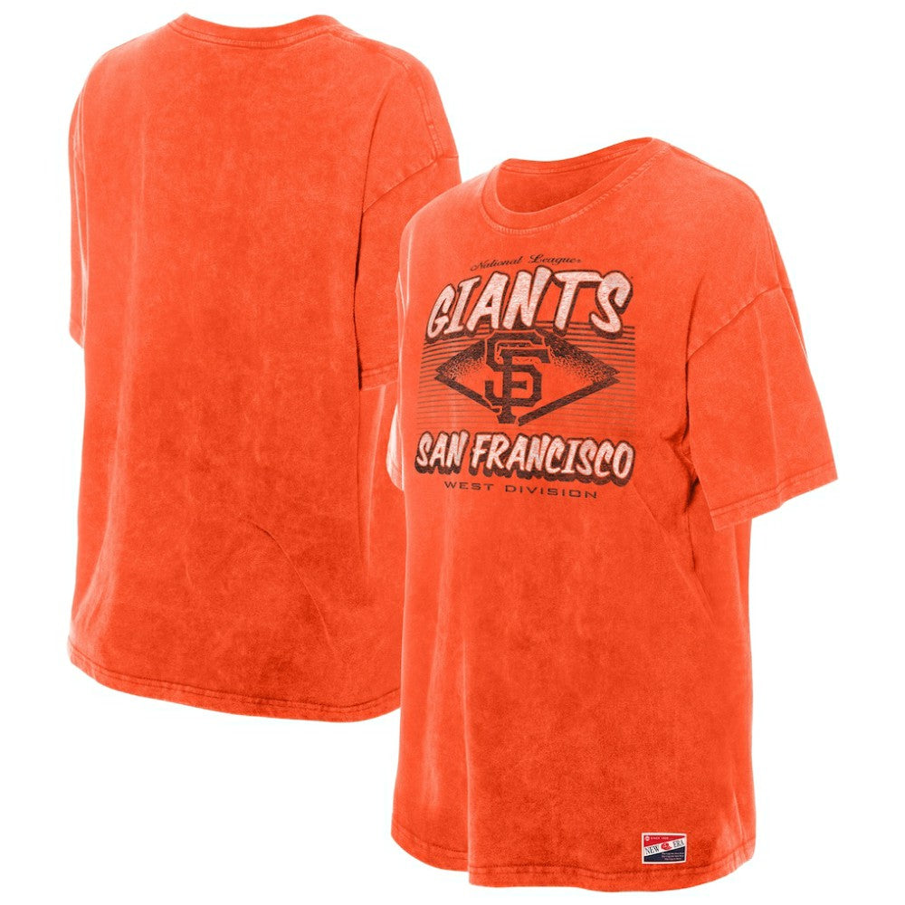 San Francisco Giants Women's Mineral Wash Oversized T-Shirt Orange
