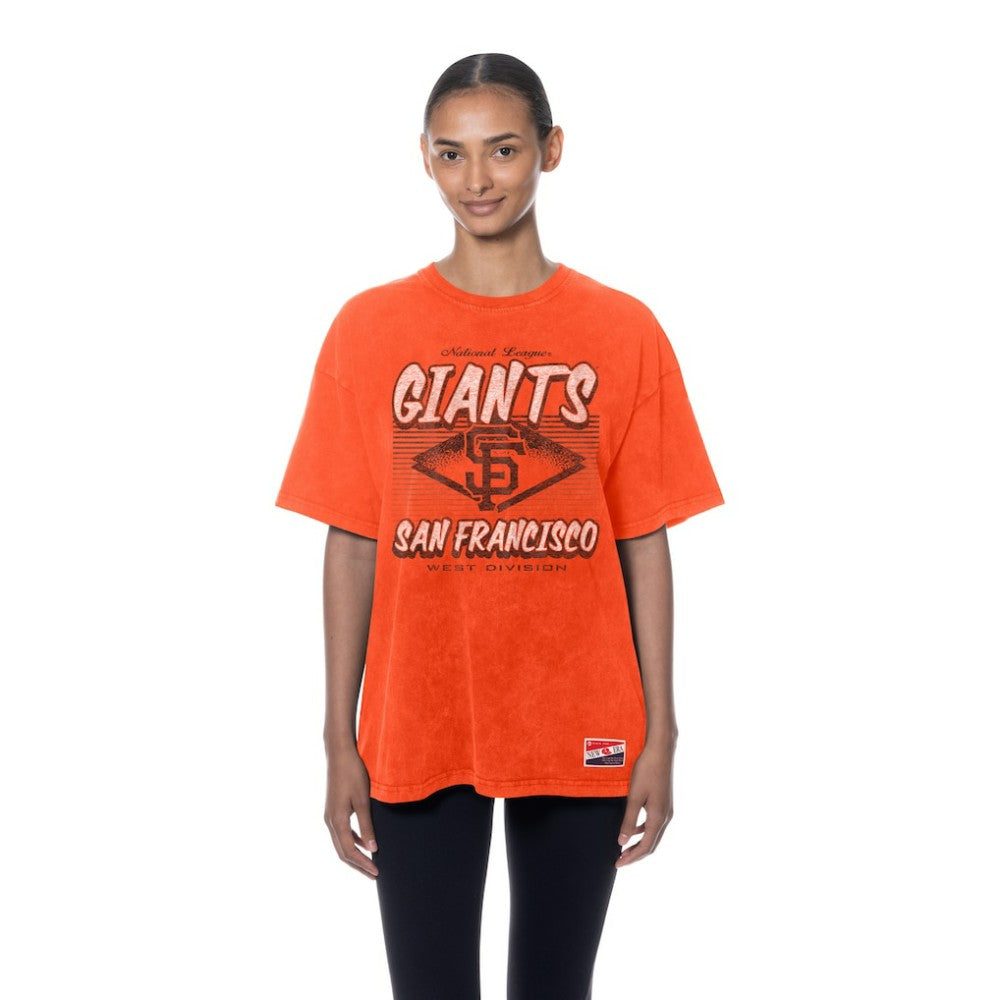 San Francisco Giants Women's Mineral Wash Oversized T-Shirt Orange