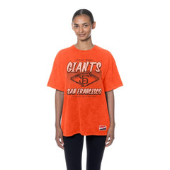 San Francisco Giants Women's Mineral Wash Oversized T-Shirt Orange