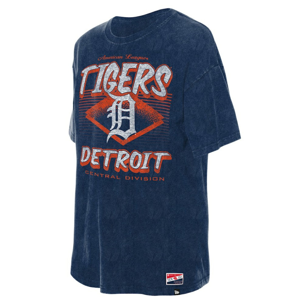 Detroit Tigers Women's Mineral Wash Oversized T-Shirt Navy