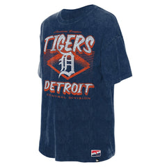 Detroit Tigers Women's Mineral Wash Oversized T-Shirt Navy