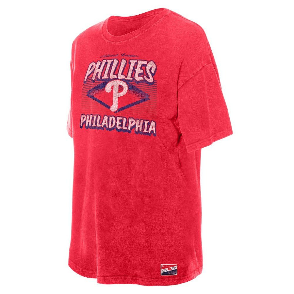 Philadelphia Phillies Women's Mineral Wash Oversized T-Shirt Red