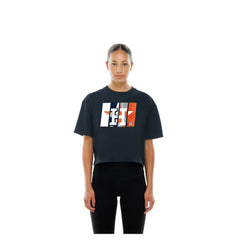 Houston Astros Women's Boxy Foil Logo T-Shirt Navy
