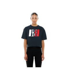 Boston Red Sox Women's Boxy Foil Logo T-Shirt Navy