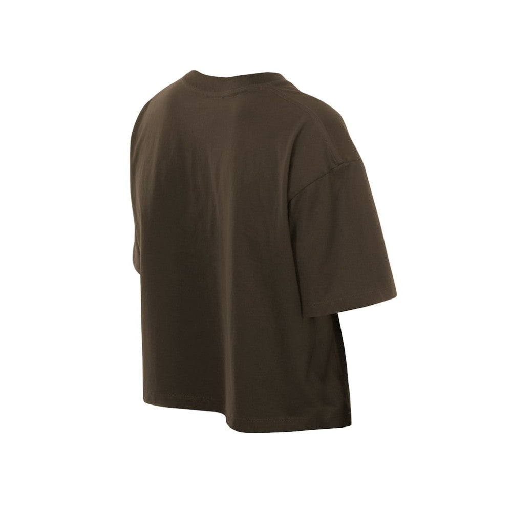 San Diego Padres Women's Boxy Foil Logo T-Shirt Brown