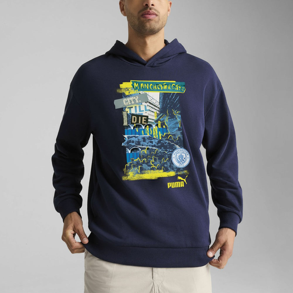 Manchester City ftblNRGY+ Pullover Hoodie - Navy on sale