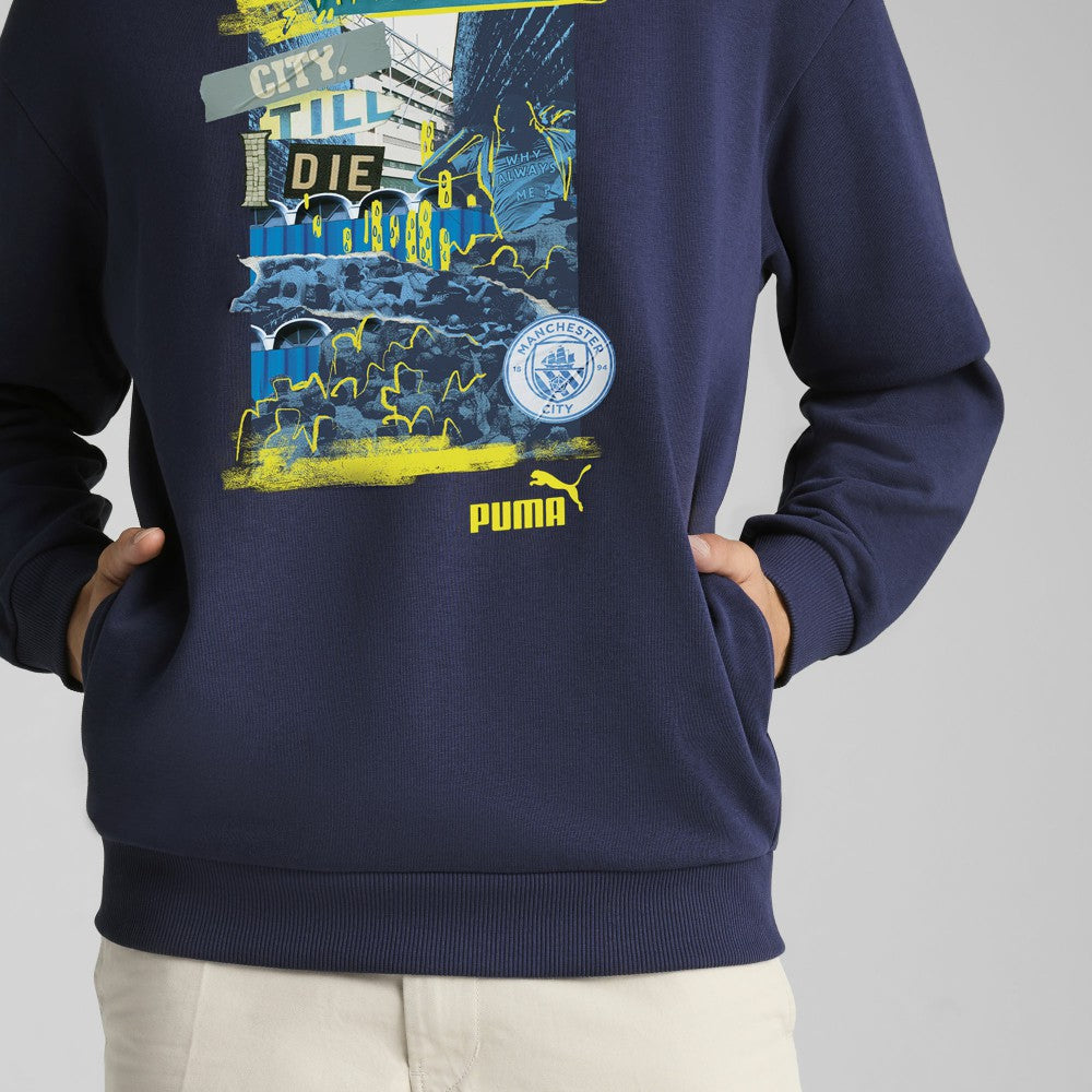Manchester City ftblNRGY+ Pullover Hoodie - Navy on sale