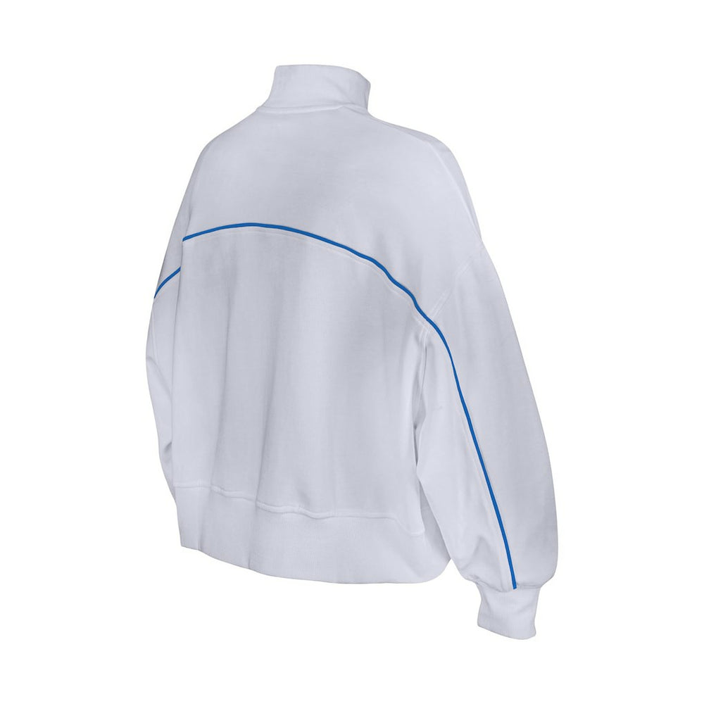 New Era Buffalo Bills Female Adult White Functional Fandom Quarter-Zip Sweatshirt for sale