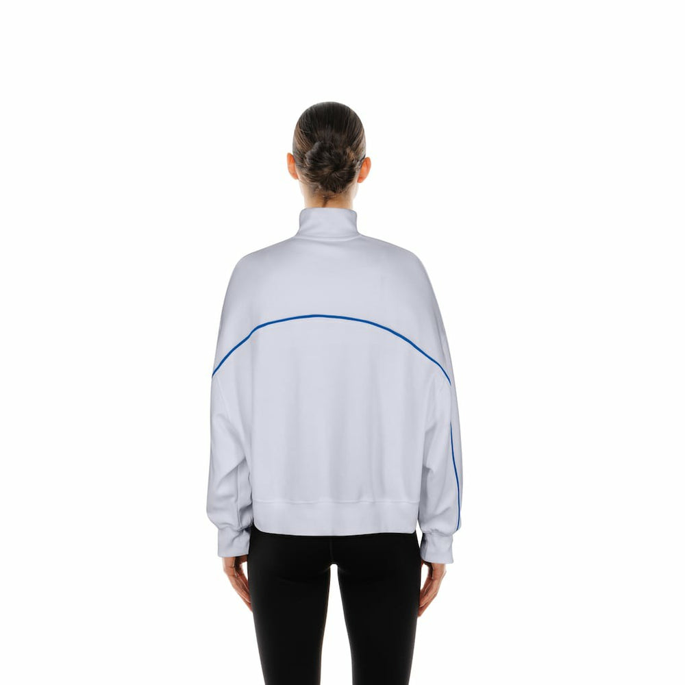New Era Buffalo Bills Female Adult White Functional Fandom Quarter-Zip Sweatshirt for sale