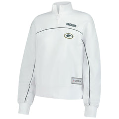 New Era Green Bay Packers Female Adult White Functional Fandom Quarter-Zip Sweatshirt discount