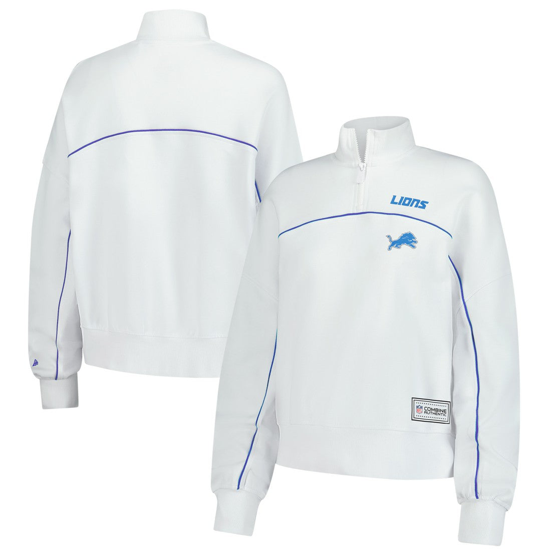 New Era Detroit Lions Female Adult White Functional Fandom Quarter-Zip Sweatshirt online
