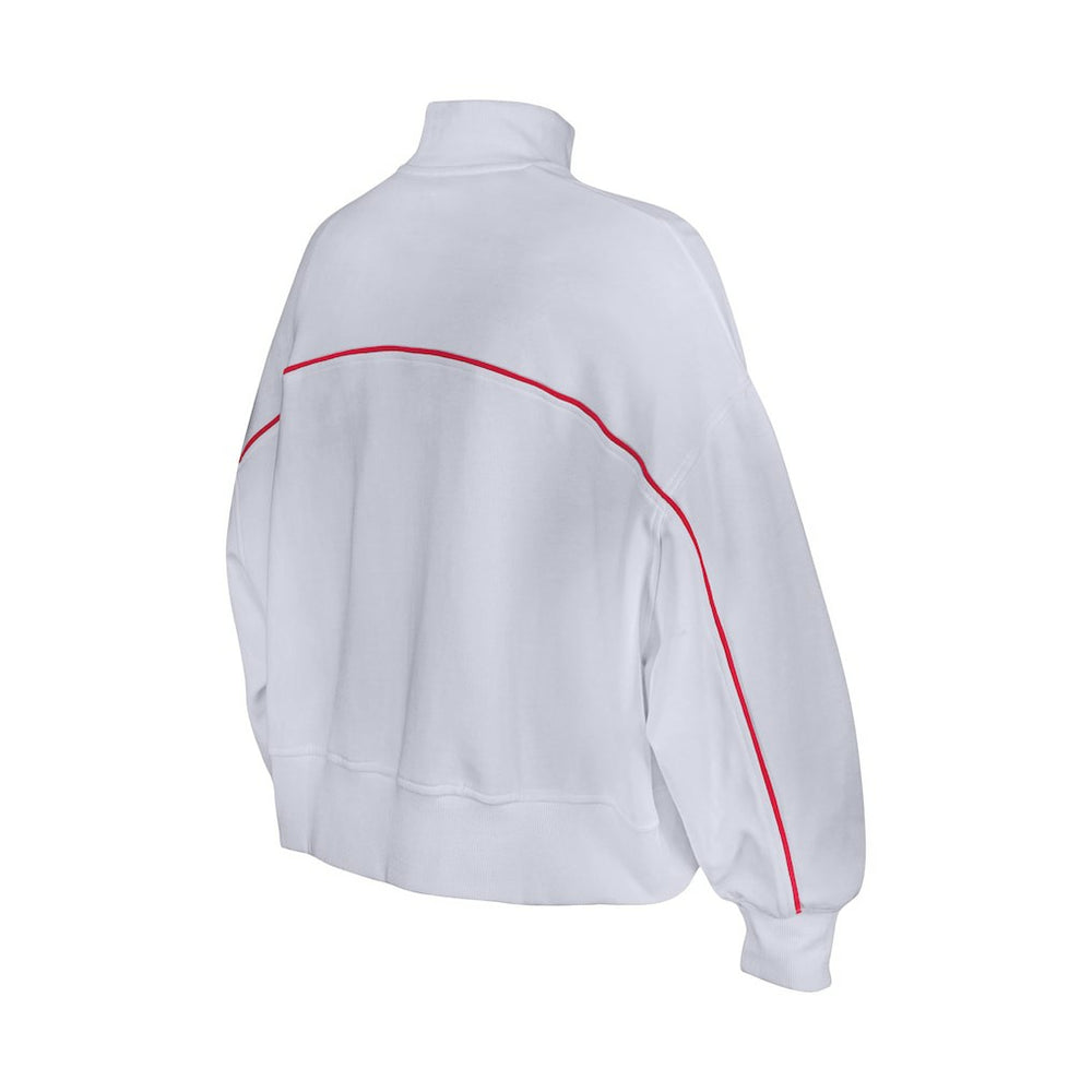 New Era San Francisco 49ers Female Adult White Functional Fandom Quarter-Zip Sweatshirt sale