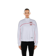 New Era San Francisco 49ers Female Adult White Functional Fandom Quarter-Zip Sweatshirt sale