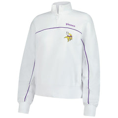 New Era Minnesota Vikings Female Adult White Functional Fandom Quarter-Zip Sweatshirt for sale