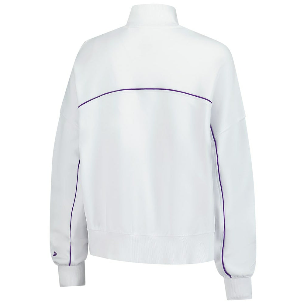 New Era Minnesota Vikings Female Adult White Functional Fandom Quarter-Zip Sweatshirt for sale