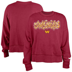 Washington Commanders New Era Girl's Flip Sequin Sweatshirt - Burgundy discount