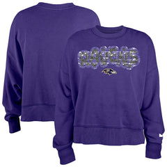Baltimore Ravens New Era Girl's Flip Sequin Sweatshirt - Purple for sale