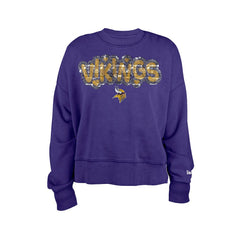Minnesota Vikings New Era Girl's Flip Sequin Sweatshirt - Purple sale