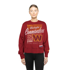 Washington Commanders New Era Women's Oversized Throwback Mineral Wash Crew Neck Sweatshirt - Black for sale