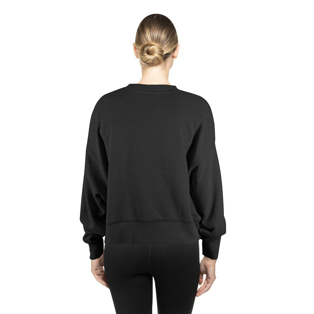 Baltimore Ravens New Era Women's Oversized Throwback Mineral Wash Crew Neck Sweatshirt - Black sale