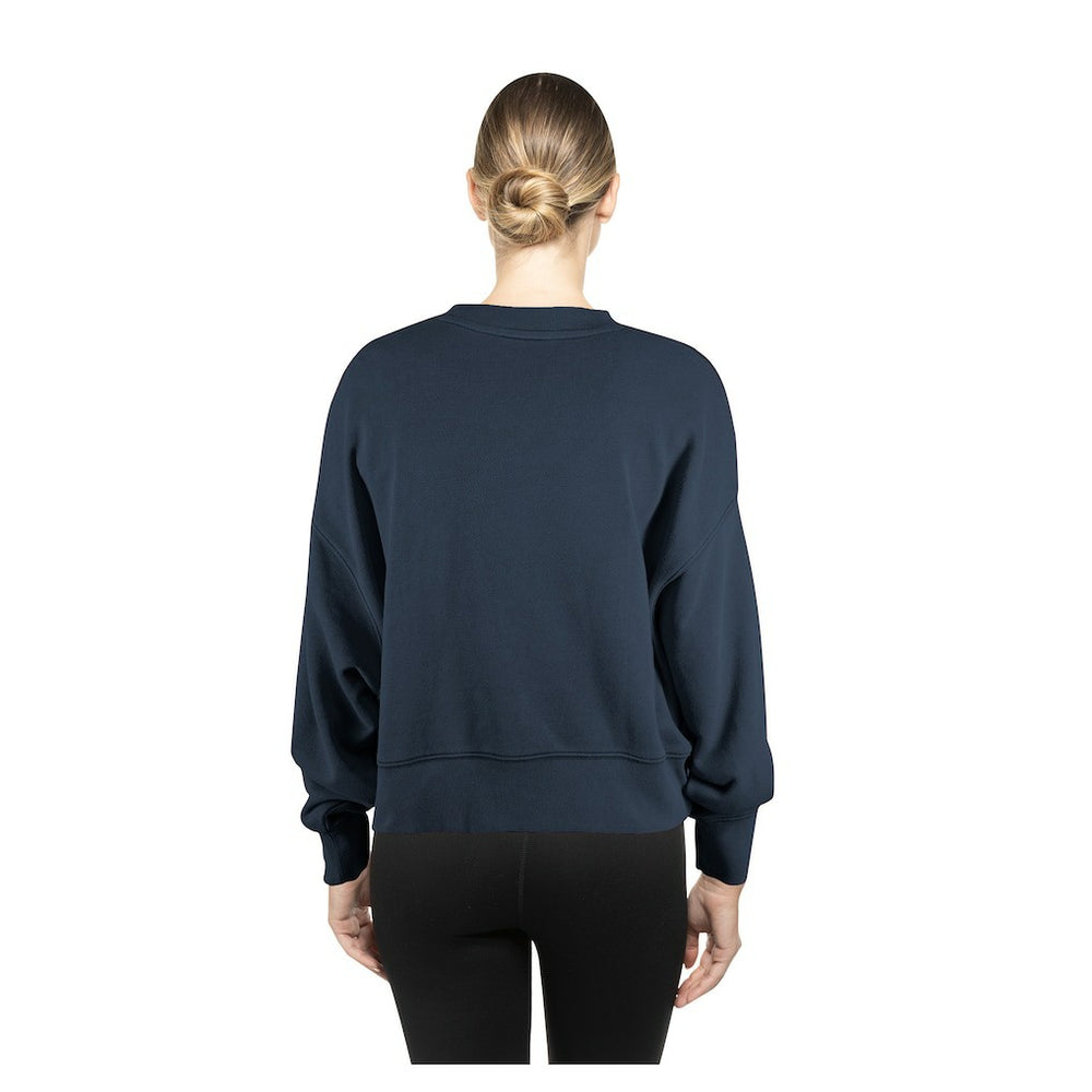 Seattle Seahawks New Era Women's Oversized Throwback Mineral Wash Crew Neck Sweatshirt - College Navy discount