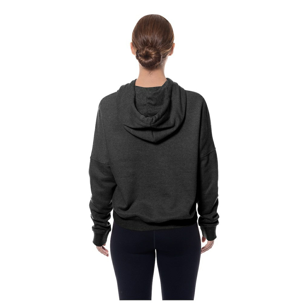 Pittsburgh Steelers New Era Women's Throwback Boxy Hoodie Sweatshirt - Black outlet