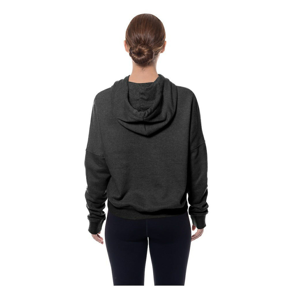 Pittsburgh Steelers New Era Women's Throwback Boxy Hoodie Sweatshirt - Black outlet