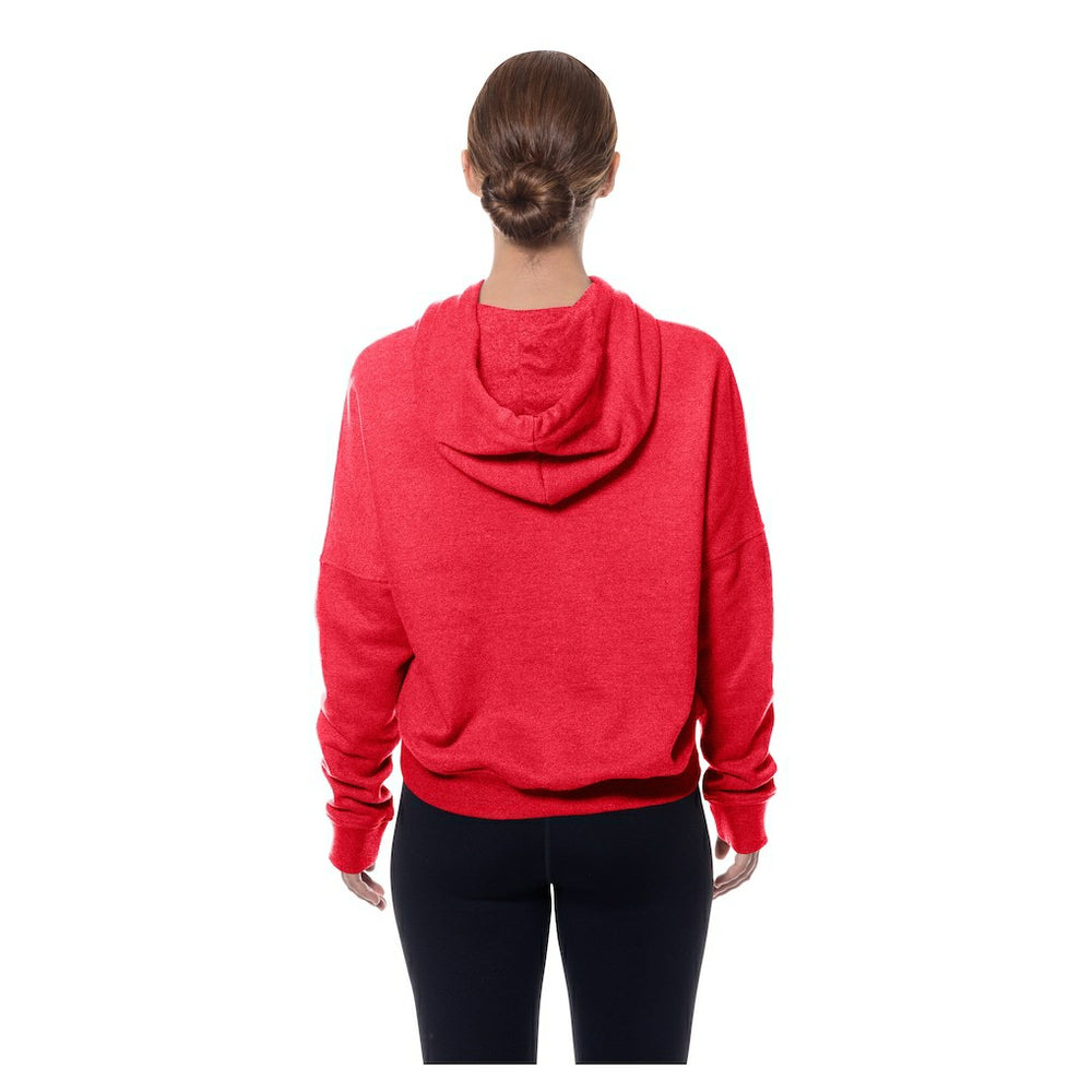 Kansas City Chiefs New Era Women's Throwback Boxy Hoodie Sweatshirt - Red sale