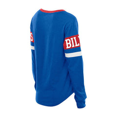 Buffalo Bills New Era Women's Throwback Lace-Up Long-Sleeve T-Shirt - Royal sale