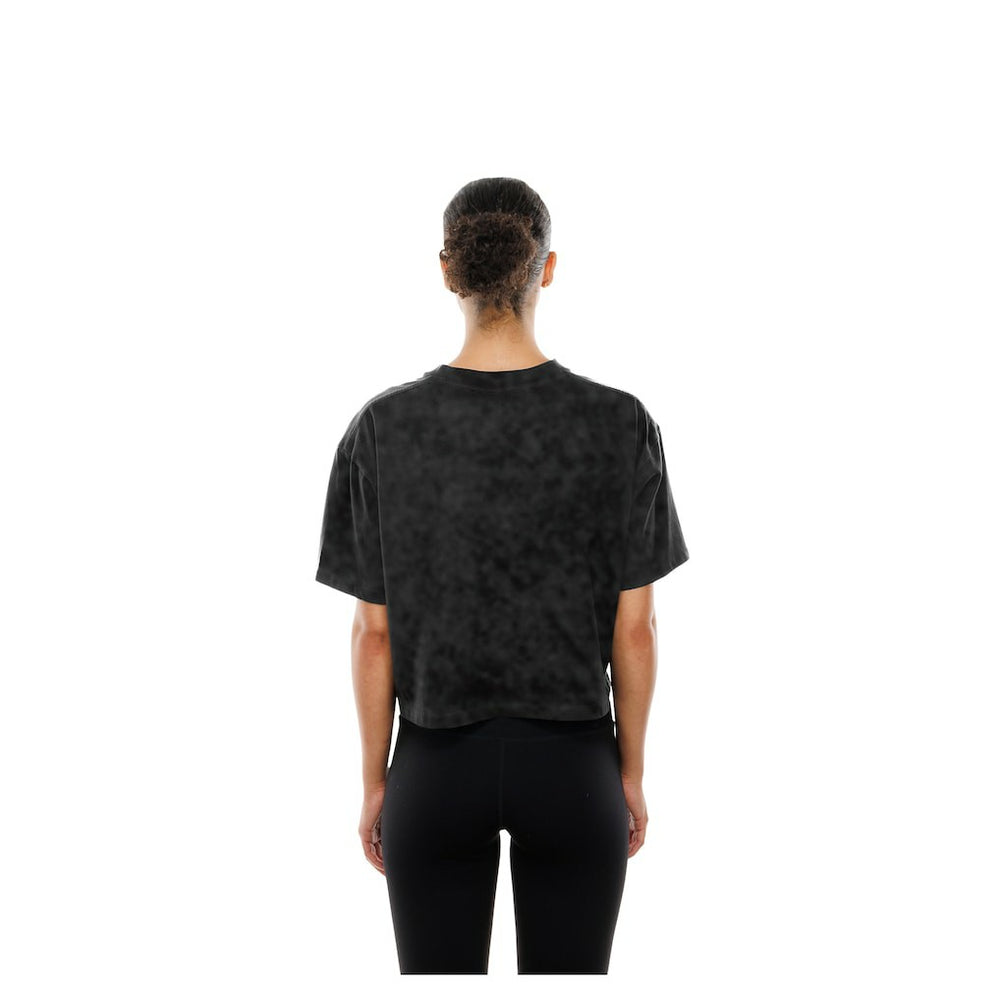 Cleveland Browns New Era Women's Boxy Cropped Sport Night Mineral Wash T-Shirt - Black online