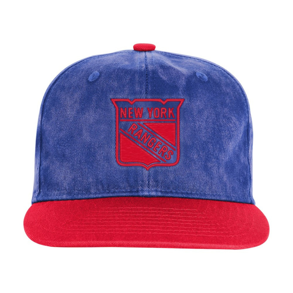 New York Rangers Outerstuff Youth True Retro Deadstock Adjustable Hat - Royal/Red Hats