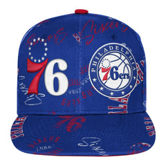 Philadelphia 76ers Outerstuff Youth Street Hooper Allover Print Snapback Hat - Royal shop