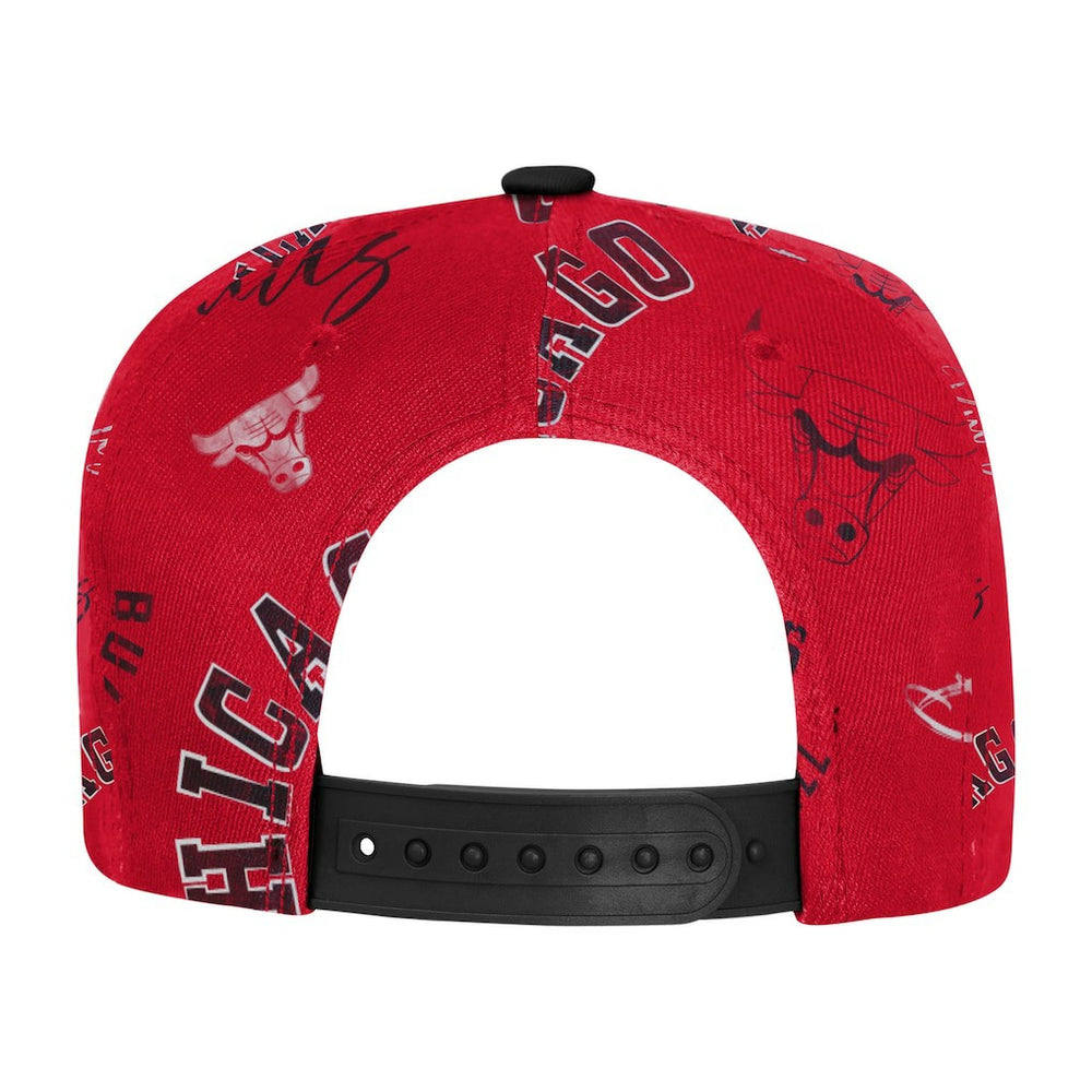 Chicago Bulls Outerstuff Youth Street Hooper Allover Print Snapback Hat - Red discount