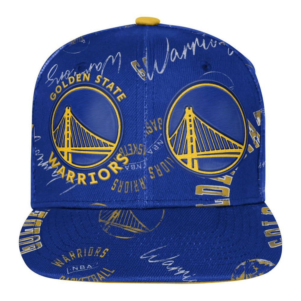 Golden State Warriors Outerstuff Youth Street Hooper Allover Print Snapback Hat sale - Royal for sale