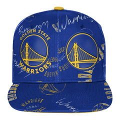 Golden State Warriors Outerstuff Youth Street Hooper Allover Print Snapback Hat sale - Royal for sale