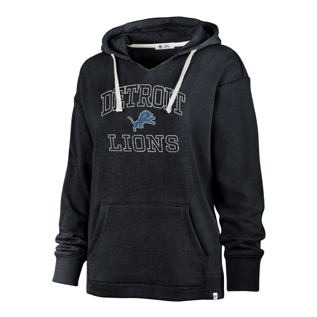 Detroit Lions '47 Women's Plus Size Clarity Kennedy Pullover Hoodie - Navy for sale