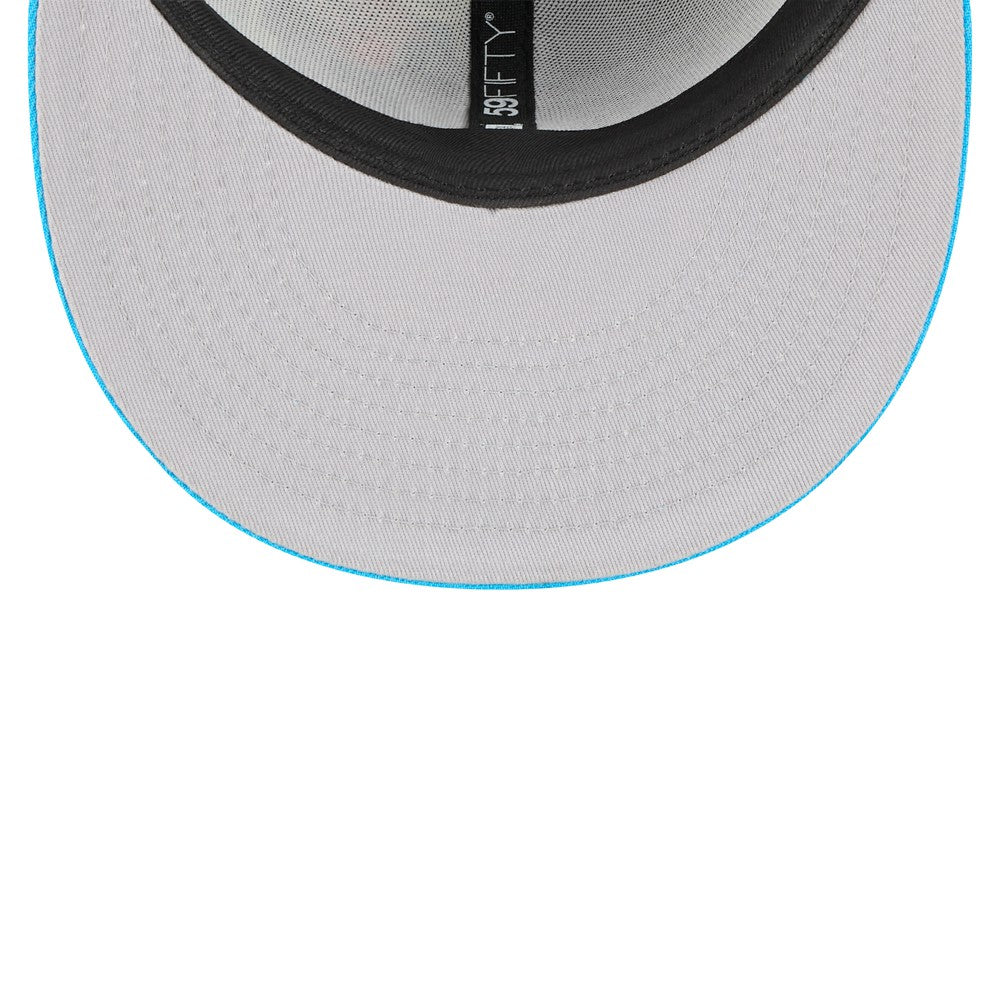 Miami Marlins 2025 MLB Diamond Hero Edition 59FIFTY Fitted Hat Black/Blue
